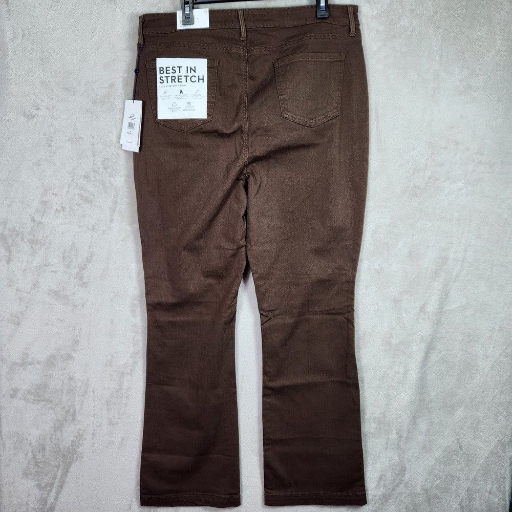 NYDJ Jeans Womens 18 Chocolate Bark Stretch High Rise Barbara Bootcut A704672 - Picture 3 of 12
